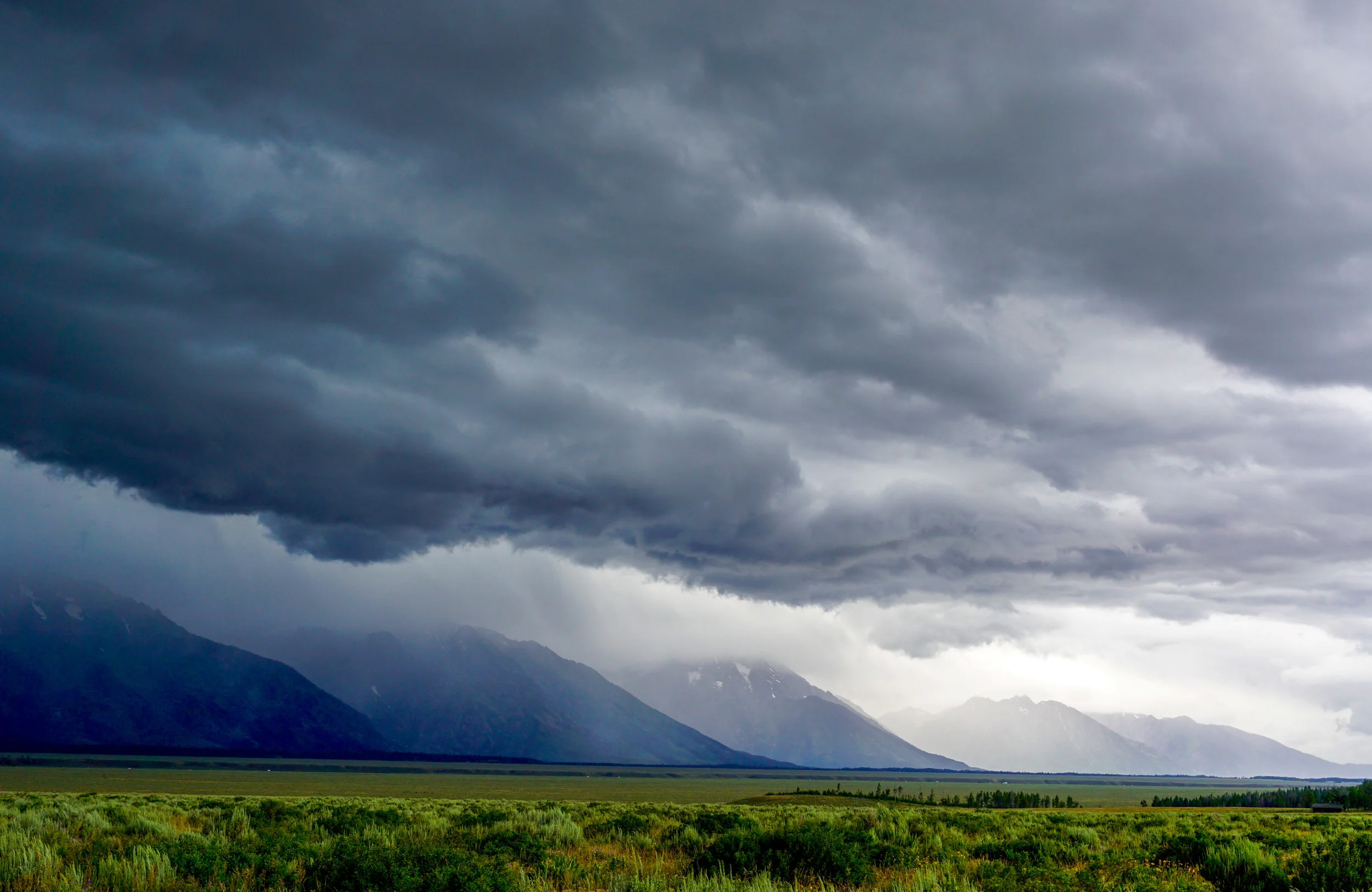 The brooding Teton range