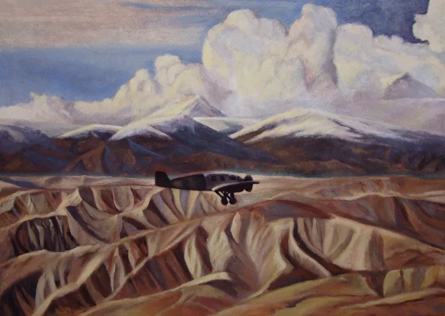 Survol de la Chine, 87x122 cm, 2017 — Claude Gazier
