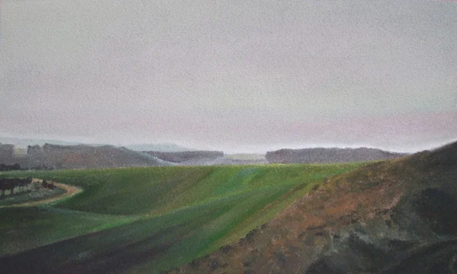 Paysage près de Coblence, 43x71,8 cm, 2017 — Claude Gazier