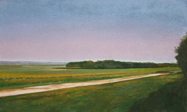Chemin de terre, 43x71,5 cm, 2017 — Claude Gazier