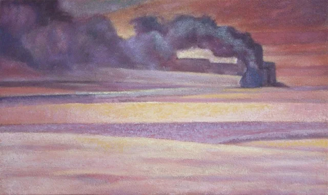Chemin de fer, 43x72 cm, 2016 — Claude Gazier
