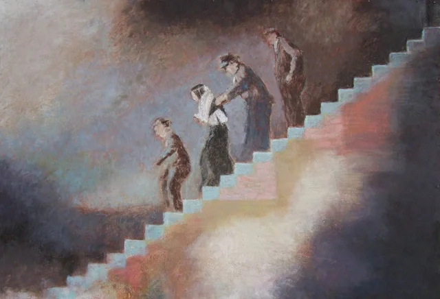 Les trente neuf marches, 43x63 cm, 2016 — Claude Gazier