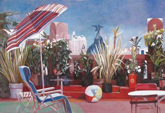 Le Patio de Frida, 102x150 cm — Claude Gazier