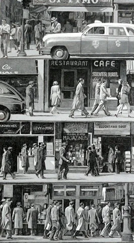 New York Street, 135x75 cm, 2010 — Claude Gazier