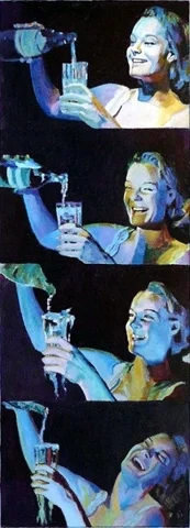 Romy dans l’Enfer, 136x51,5 cm, 2010 — Claude Gazier