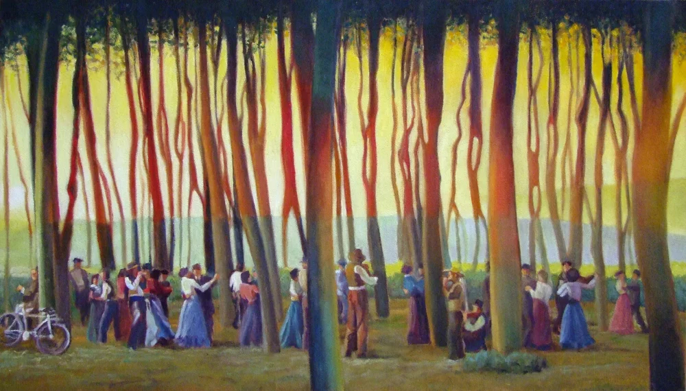 Novecento, 70x122 cm, casein and silica on panel, 2019 — Claude Gazier