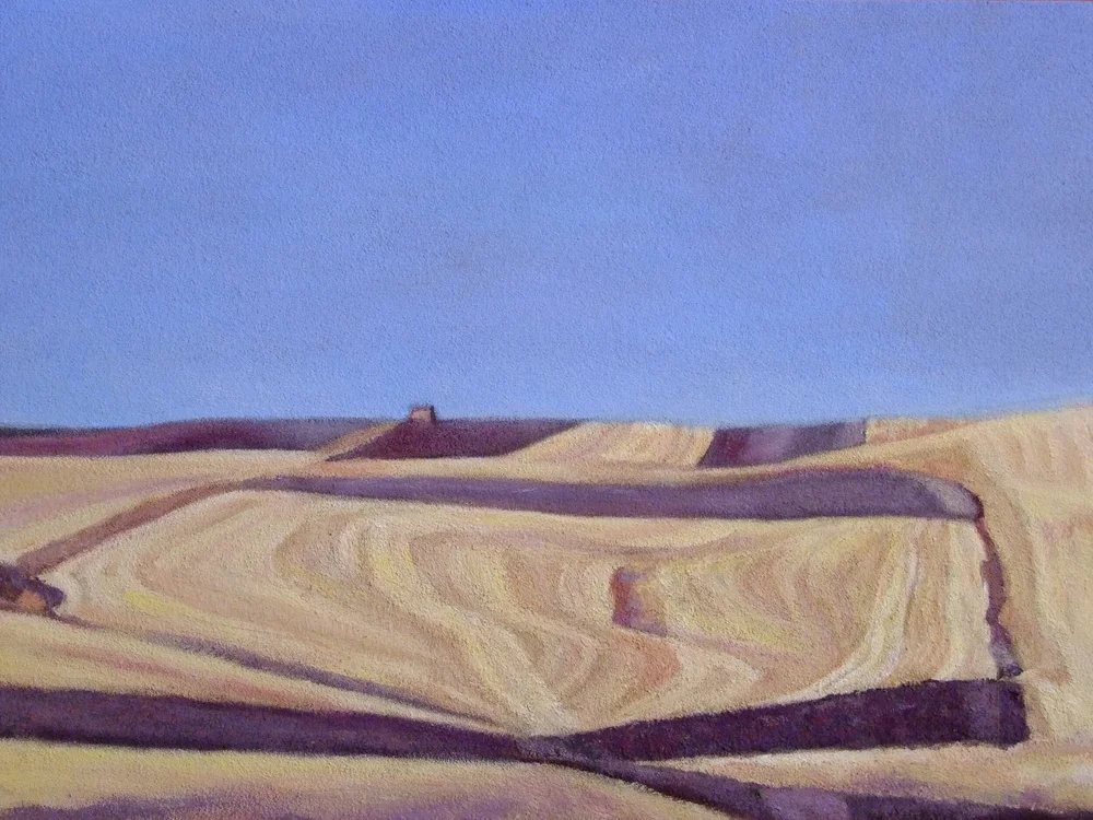 Sicile, 43x60 cm, casein and silica on panel, 2018 — Claude Gazier