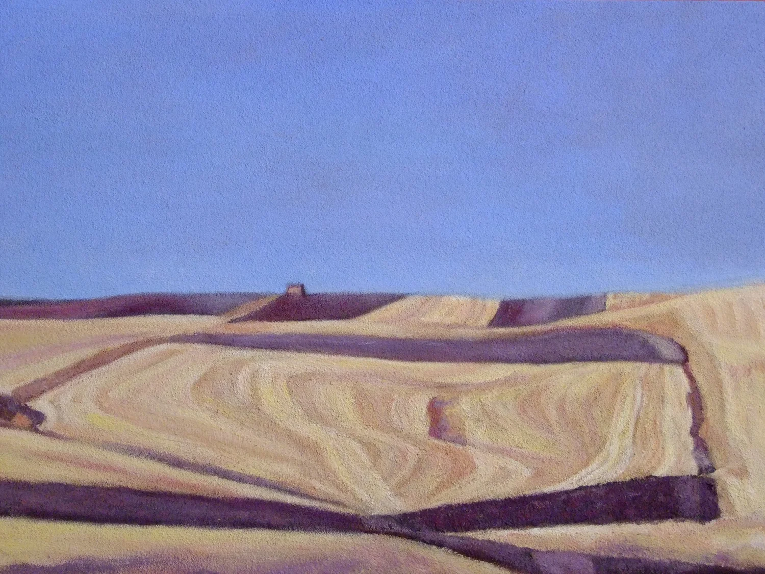 Sicile, 43x60 cm, casein and silica on panel, 2018 — Claude Gazier