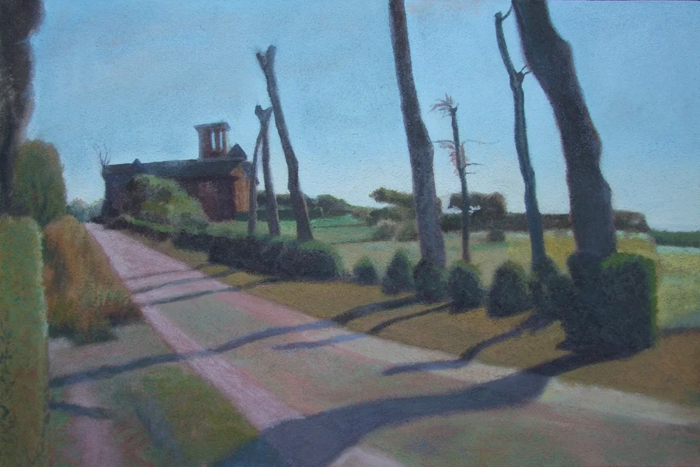 Sur les chemins de Proust (3), 49x73 cm, casein on silica on panel, 2021 — Claude Gazier