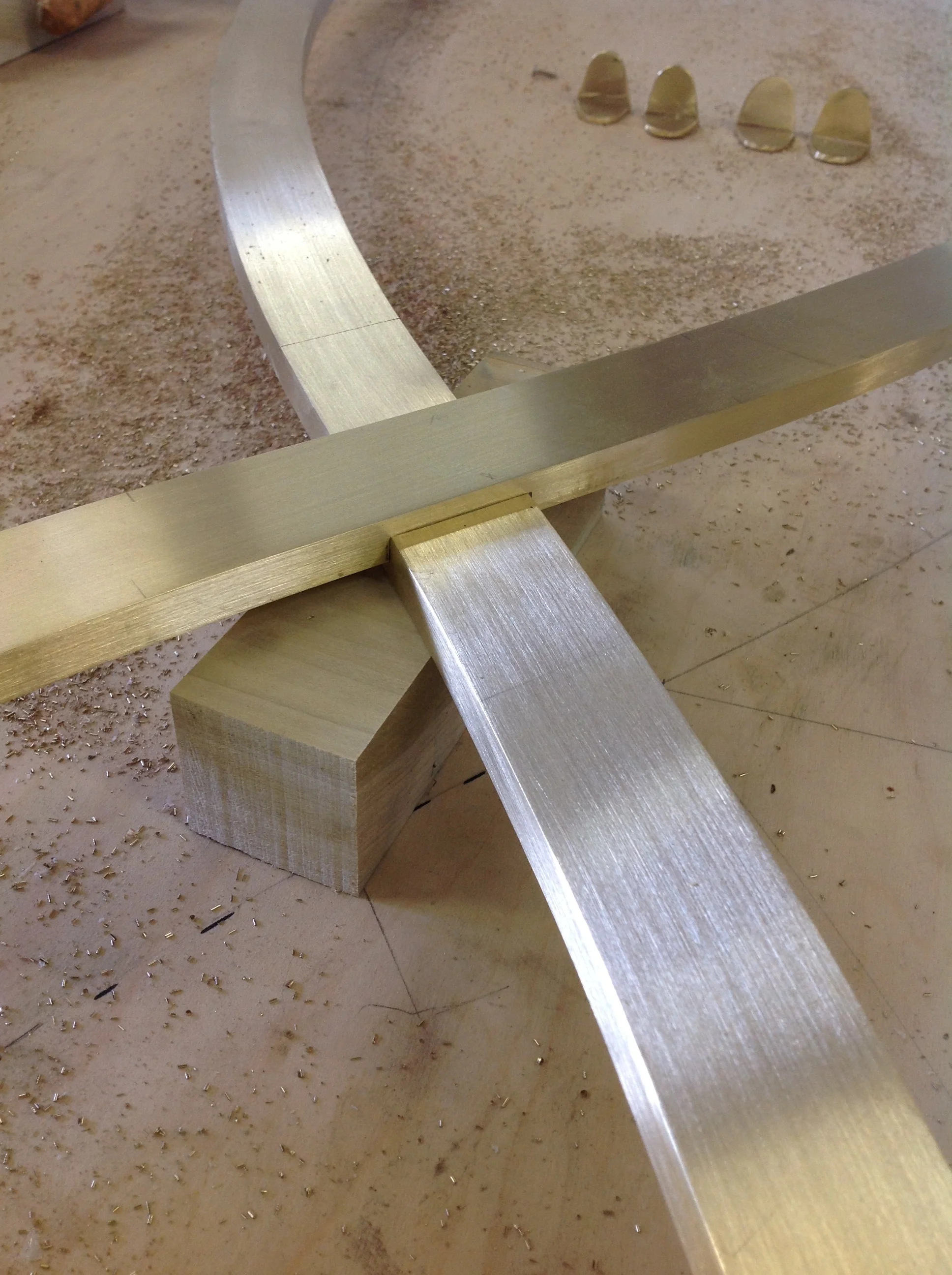 Custom Curved Brass Stretchers.JPG