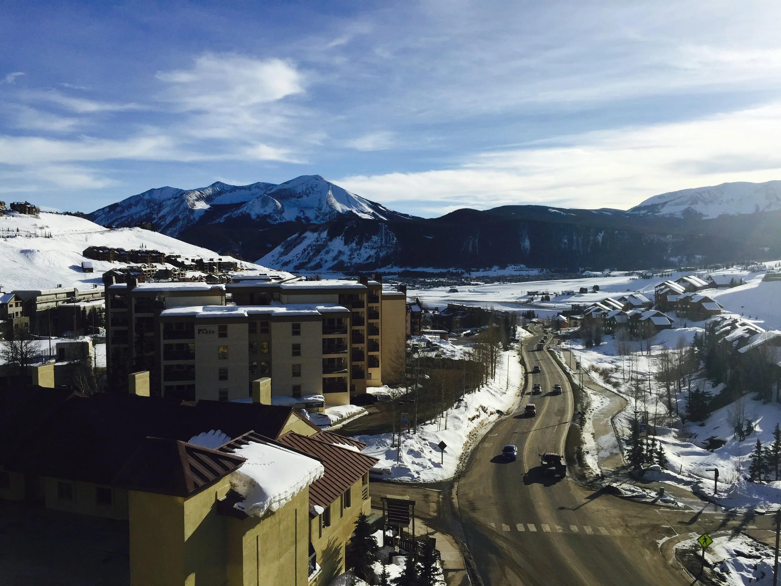 the view from our room-we got the town view so seeing the lights at night was dreamy