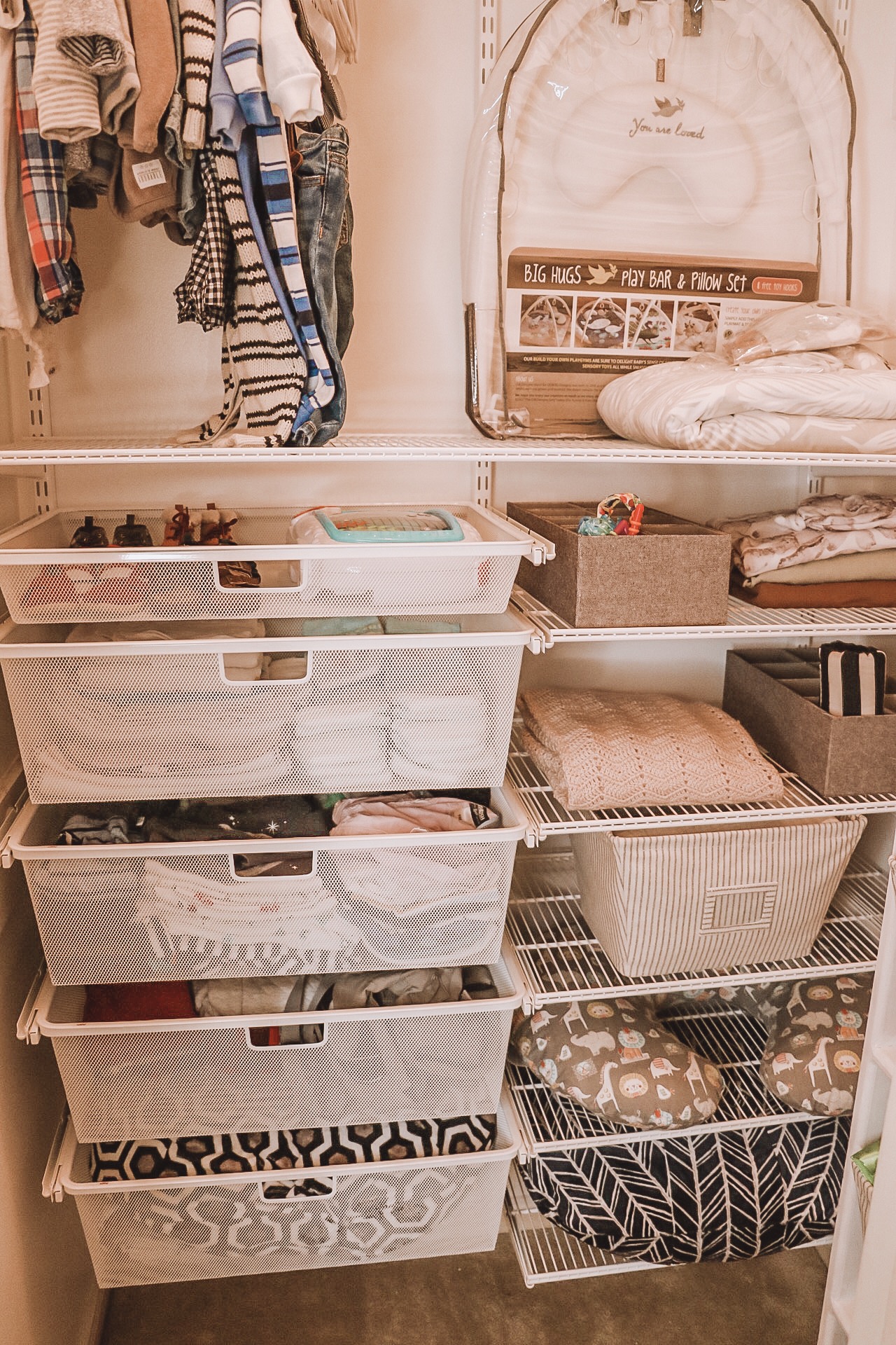 Nursery Organization: The Container Store Closet System Review