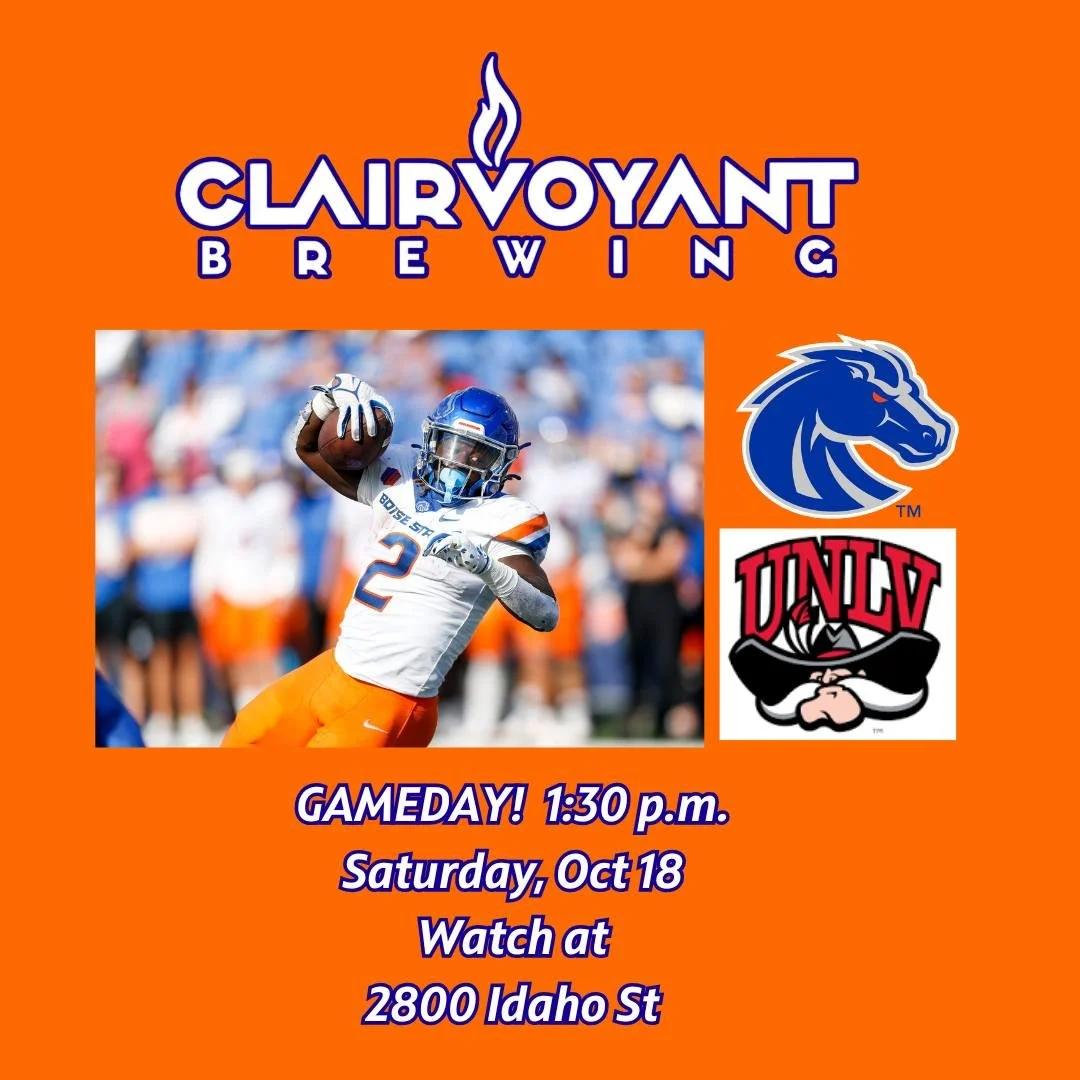Tomorrow is Bronco Game Day! Come down to your favorite neighborhood brewpub and bring your buddies to watch as UNLV takes on the Broncos! Game starts at 1:30 p.m. #boisestatefootball🏈 #UNLV #BSU