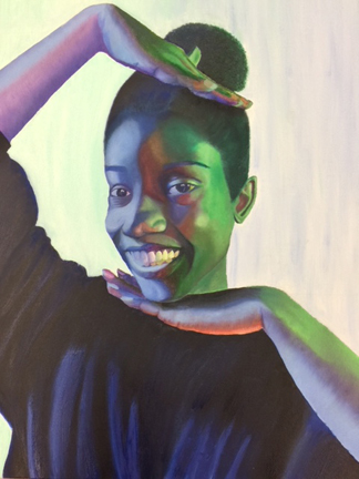 Makeda Wells (Hazelwood High School), "Self-Portrait," 2017