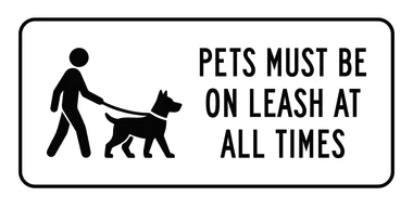 All Dogs Must be Leashed Inside the Garden!