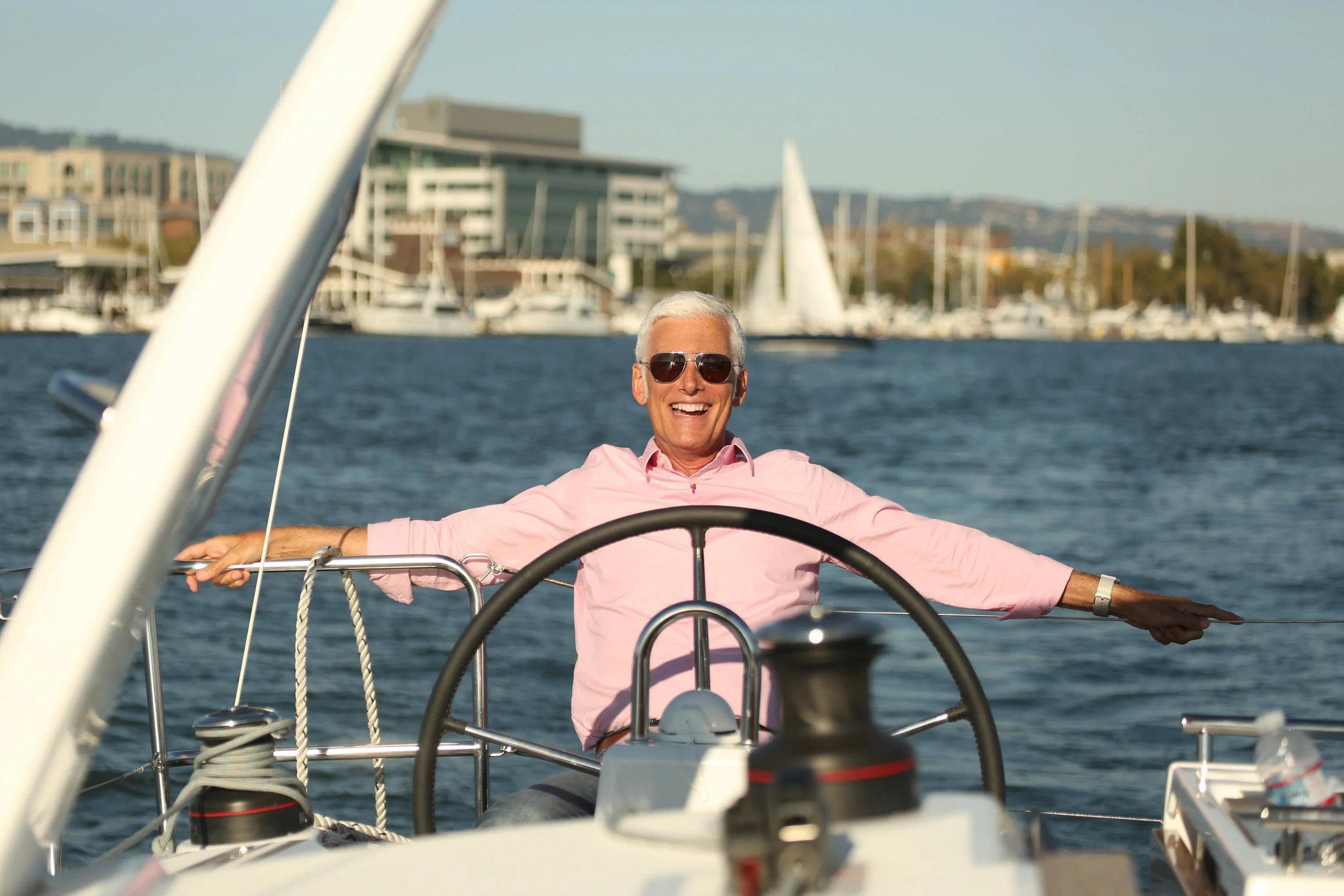 I learned how to sail while growing up in Japan. And it's been one of my great passions every since.