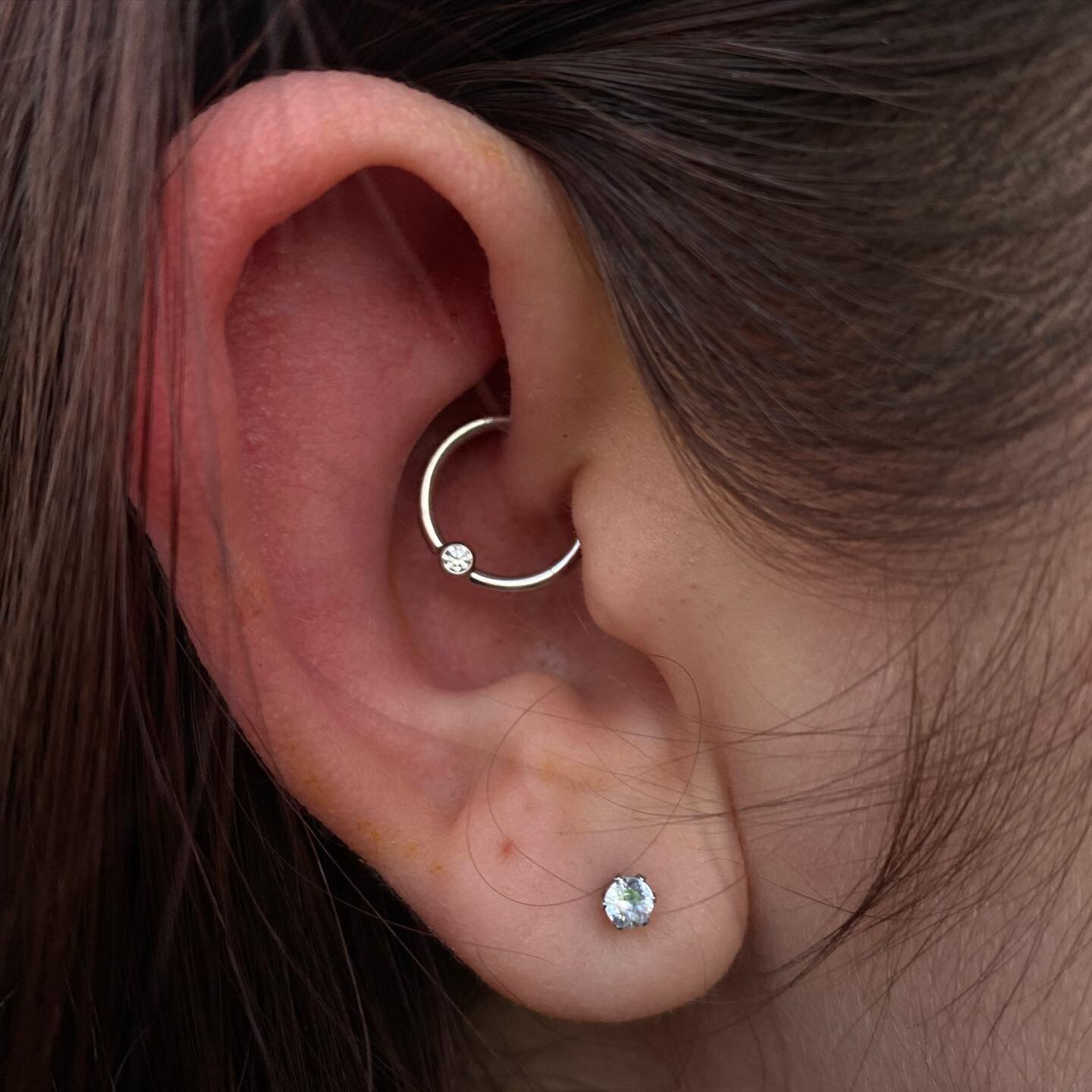 ✨Fresh daith piercing from awhile ago✨ I&rsquo;ll be out of the studio (again, sorry!!!) next week. DM me so I can fit you in before I&rsquo;m Yeehawin in Tennessee. 🤠