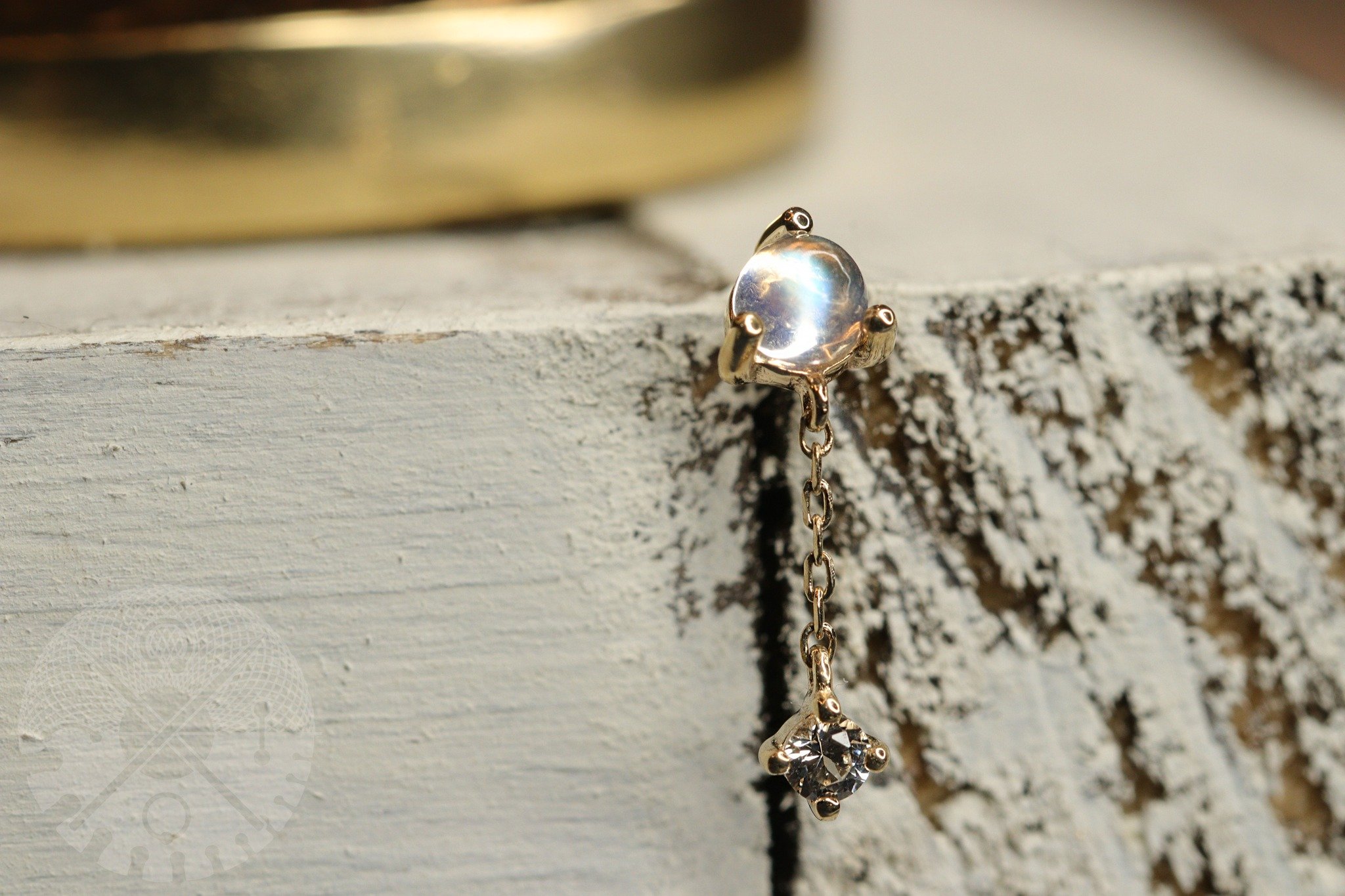 A shop favorite, the Bianca features a genuine Moonstone and White Sapphire and creates an elevated look adding movement in with its dangling charm. 

Good Life is appointment only for all services, consultations and even just to browse our jewelry s