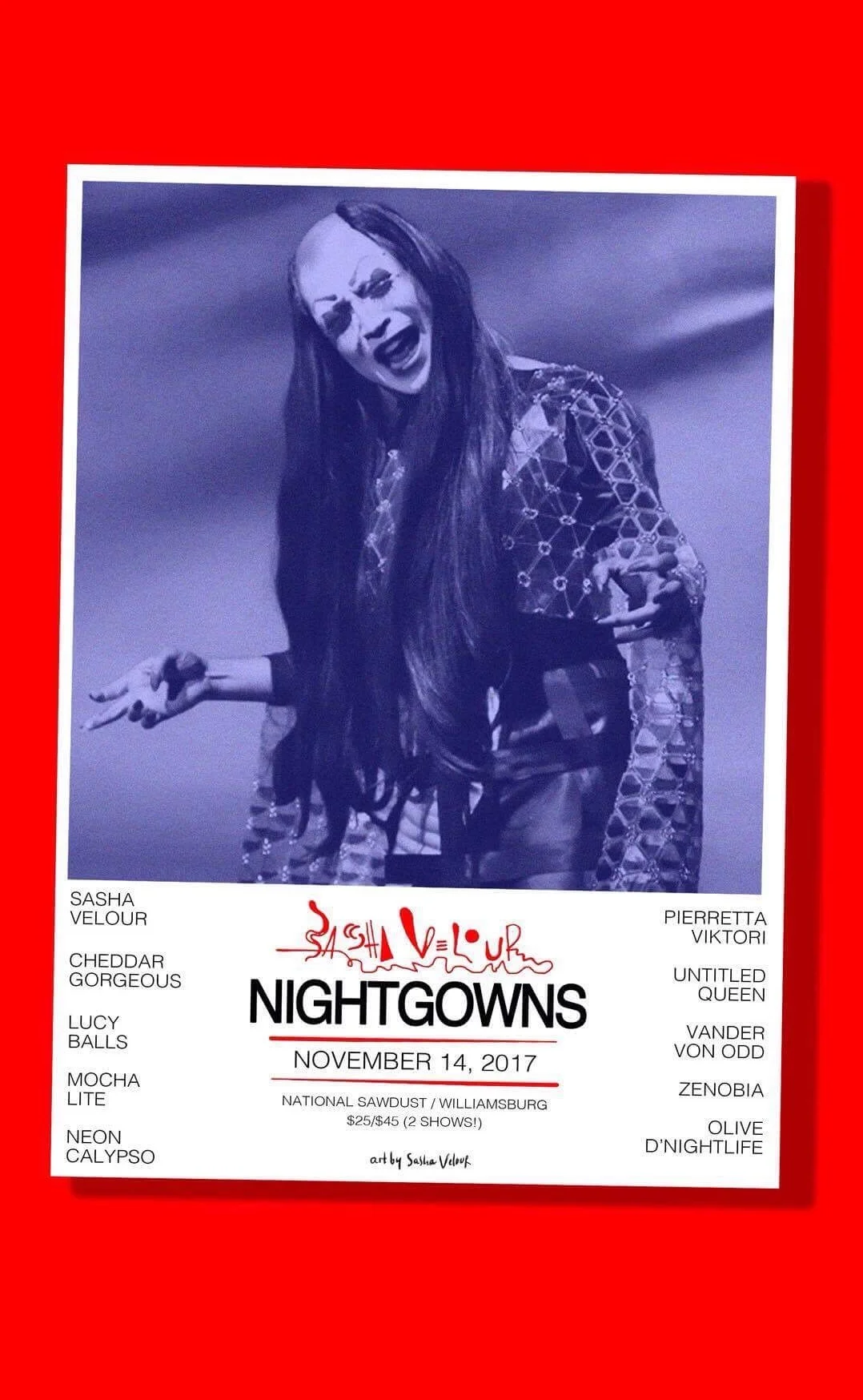 Seen: Sasha Velour’s Nightgowns - November 2017 Piece: Long Sleeve Liquid Top Performer: Untitled Queen Music: Christ Garneau - Black & Blue Venue: National Sawdust