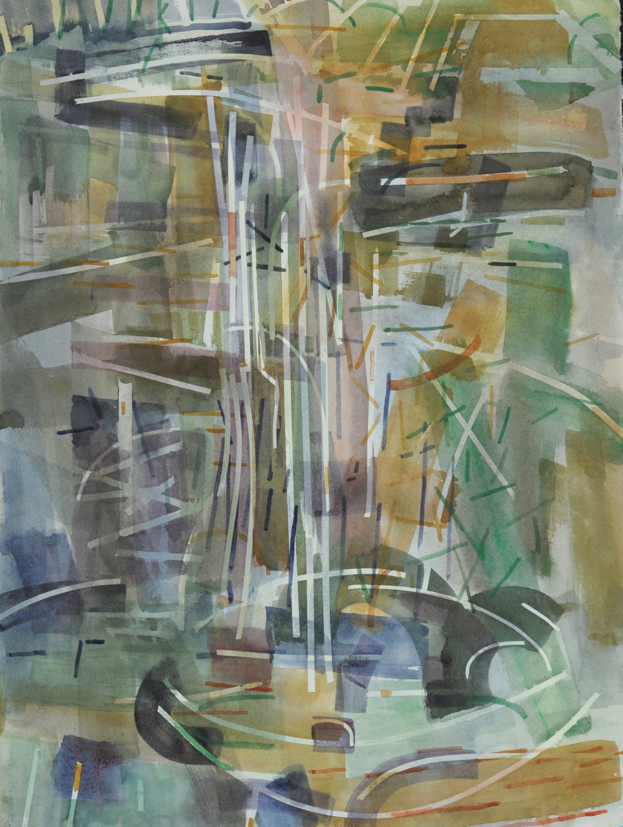 Minnehaha Falls abstraction 3 | 30" x 22" watercolor