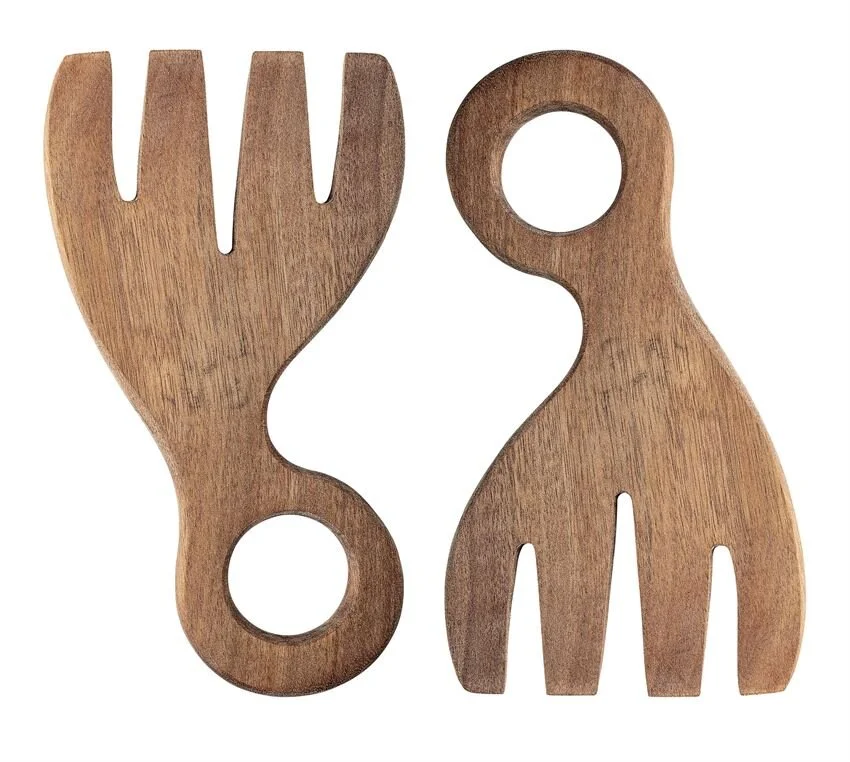 Acacia Wood Salad Servers — Farmhouse Napa Valley