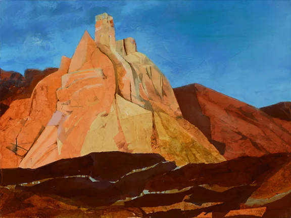 Chimney Rock, Ghost Ranch, NM, 2016 Oil paint/mixed media on linen, 30 X 40” Available September 4 to November 4 from Butters Gallery, Portland, OR