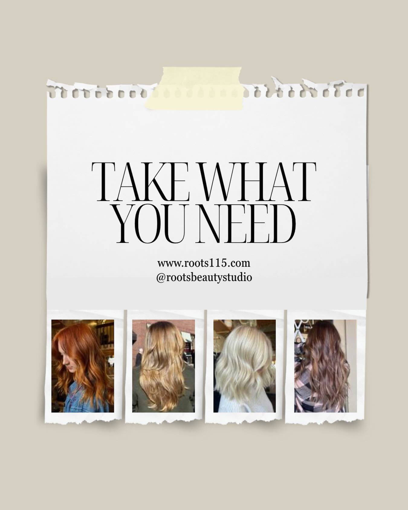 Sometimes it&rsquo;s not about changing everything.
It&rsquo;s about choosing what feels right.

Take what you need 🤍
#rootsbeautystudio #fortcollinshairsalon #takewhatyouneed