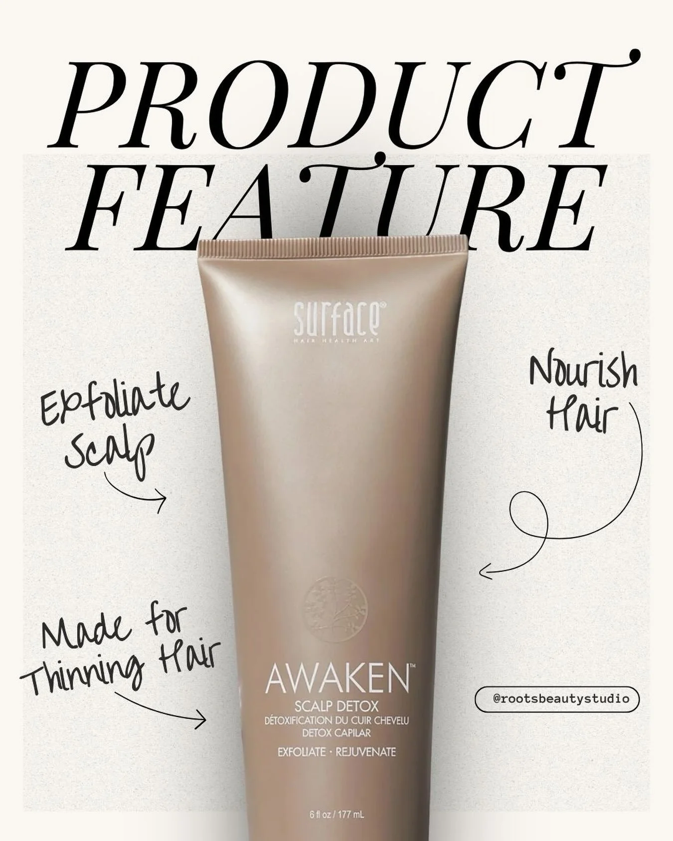 ✨ Product Feature ✨

Awaken Scalp Detox is an absolute salon favorite and we know it will be yours too! 😉

That&rsquo;s why through the month of September it, along with some more bestsellers from the Surface Awaken product line, will be 30% off! 

