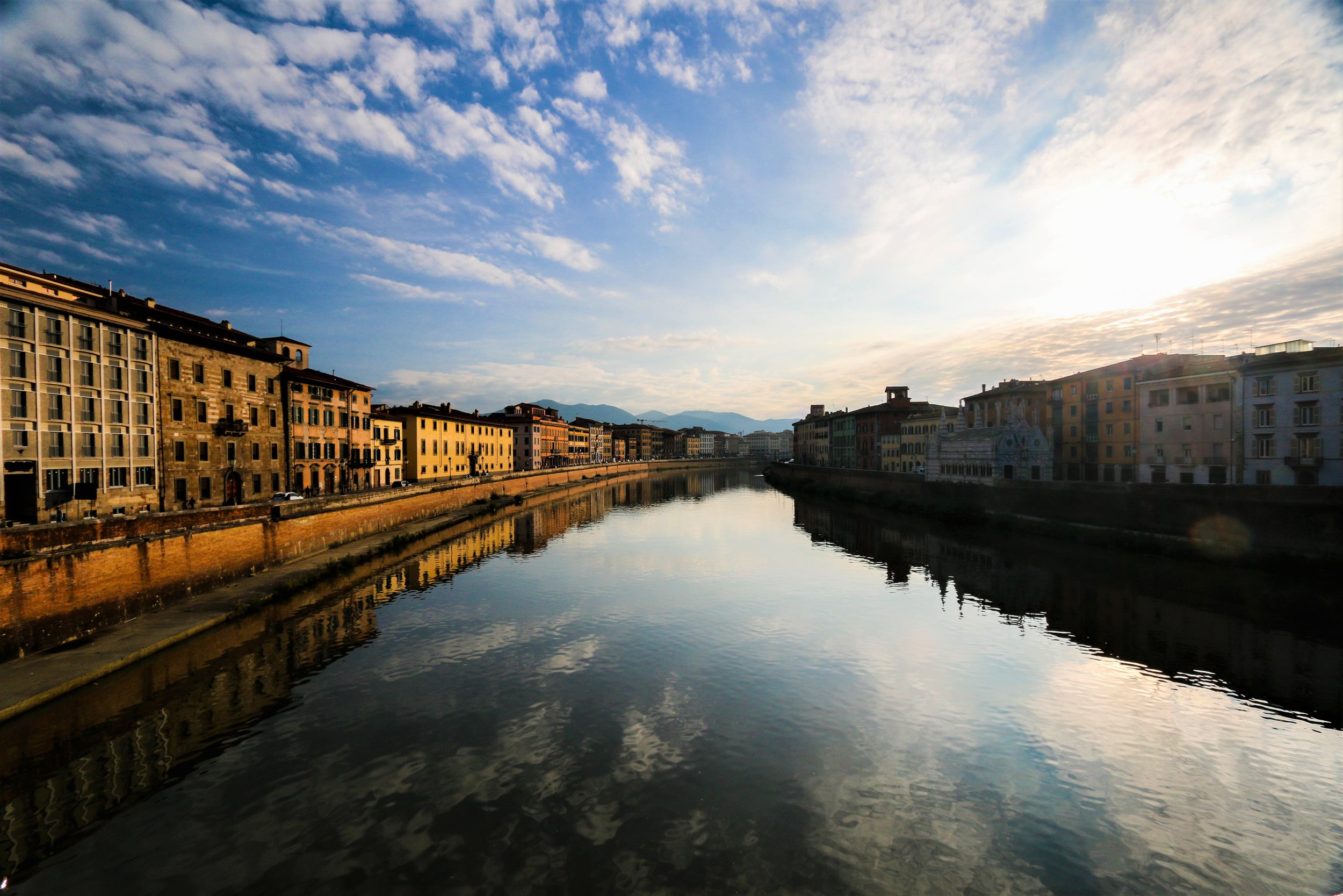 Pisa Bridge in the A.M.