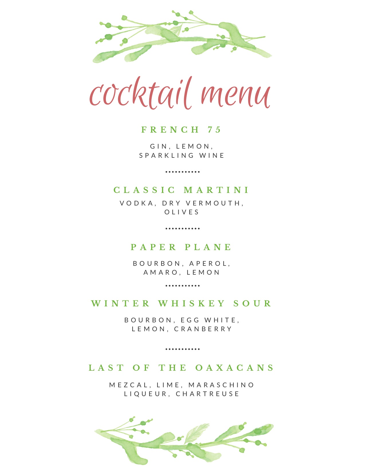 A Step-by-Step Guide to Creating Your Own Cocktail Menu at Home In Cocktail Menu Template Word Free