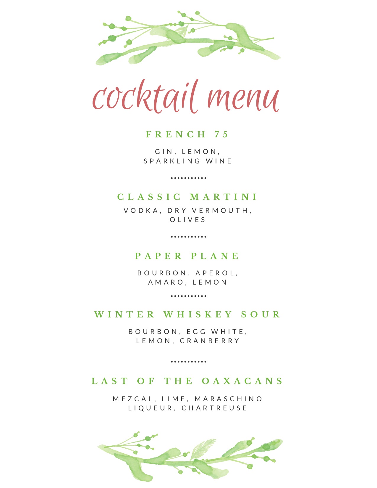 A Step-by-Step Guide to Creating Your Own Cocktail Menu at Home Regarding Cocktail Menu Template Word Free