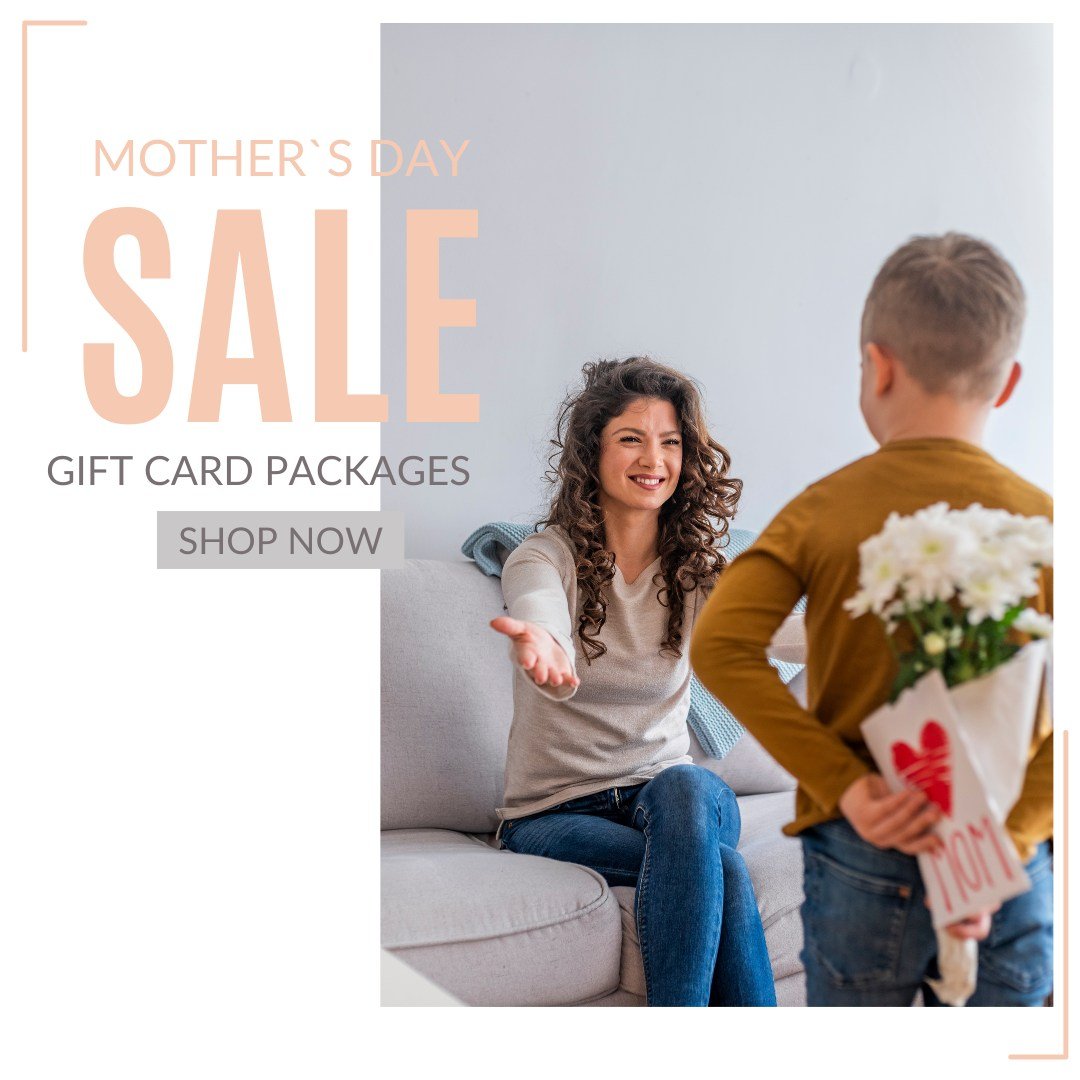 🎀✨ Make this Mother's Day unforgettable with our inclusive gift card packages! From a luxury blowout to discounts on take-home products, our 'Treat,' 'Delight,' and 'Spoil' tiers have something for every mom. Pamper her the way she deserves! 💖 #Pam