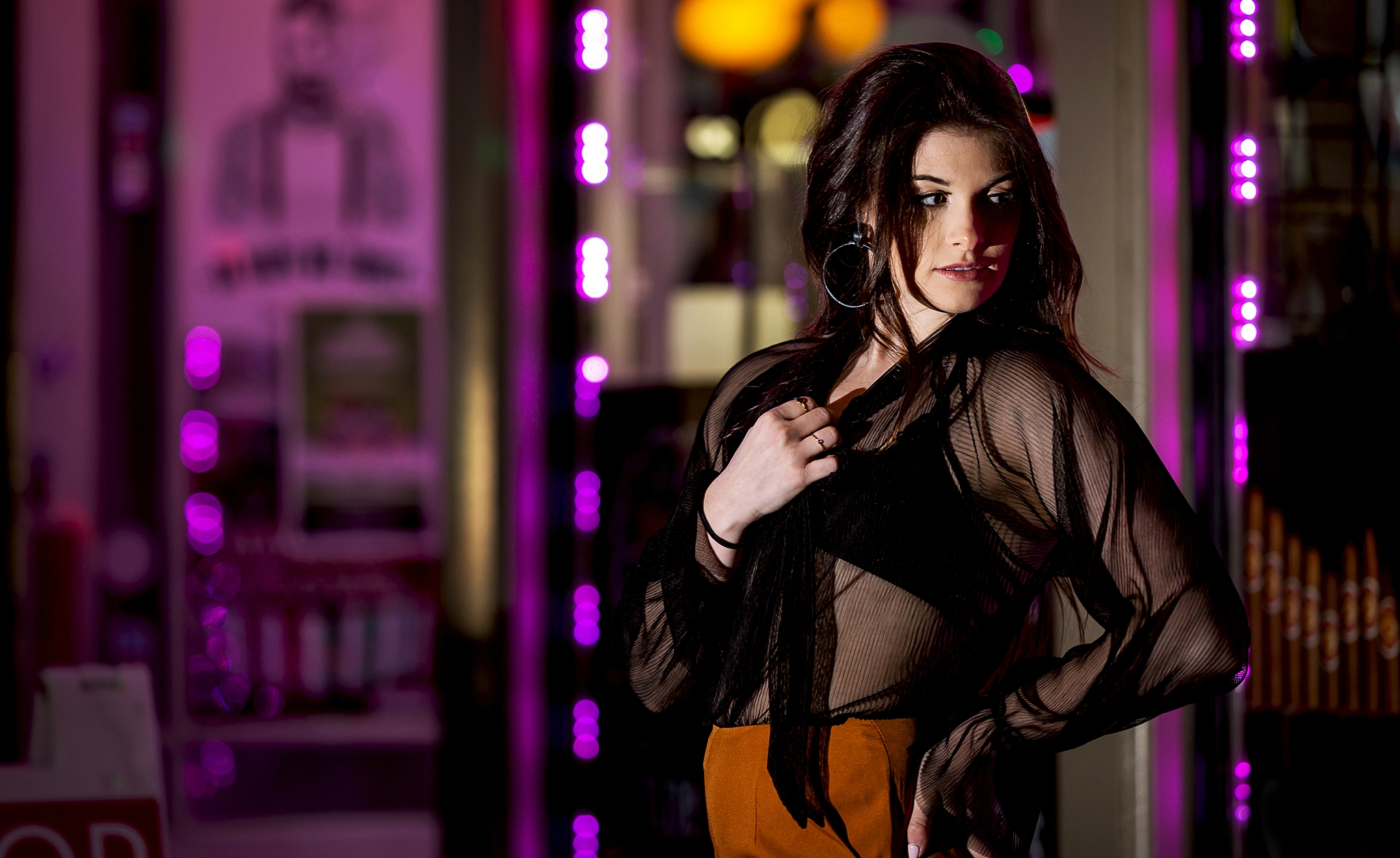 Kayla Anderson Downtown San Diego, California Nightlife Photoshoot - Victoria Irene Photography