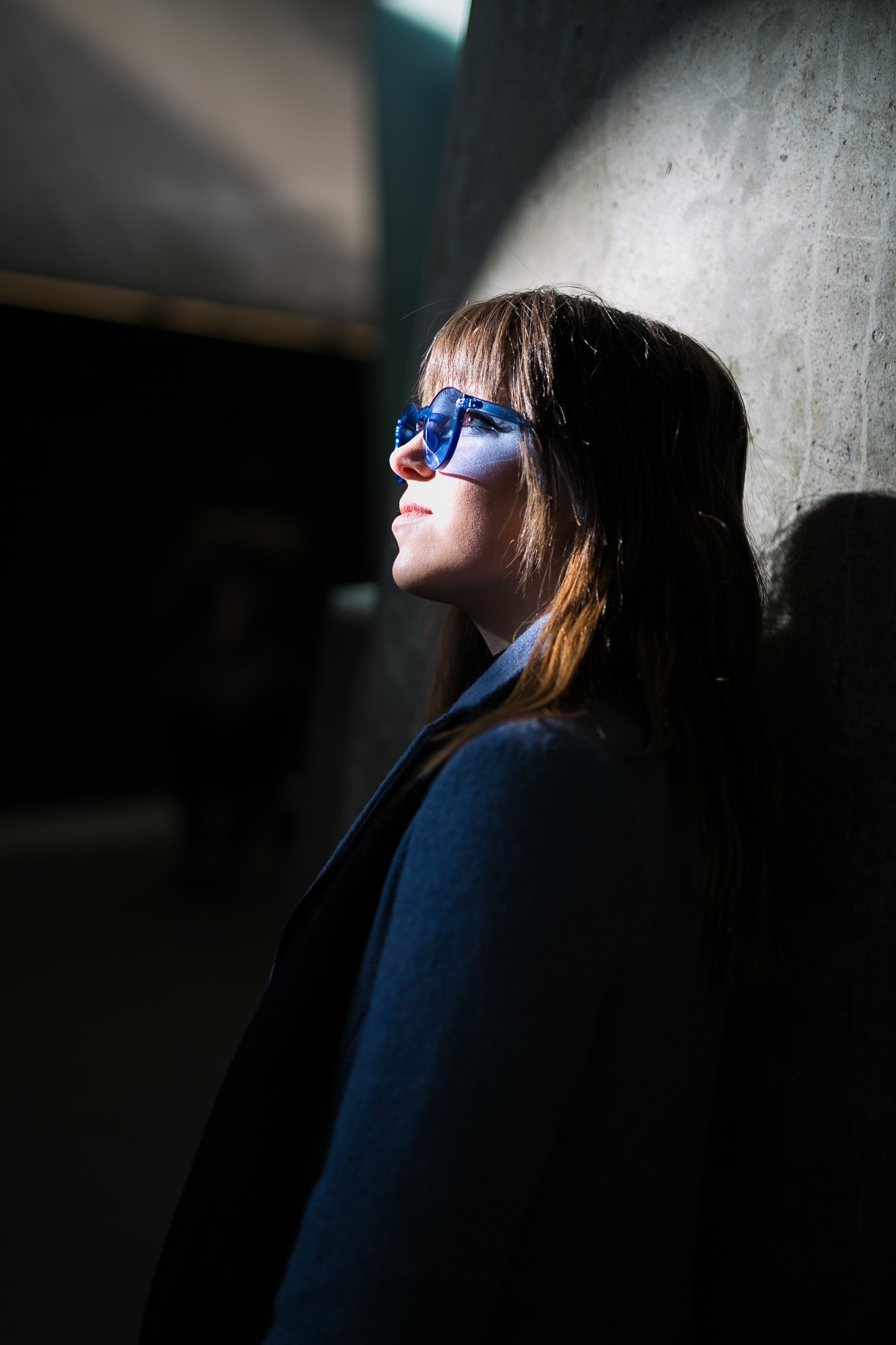 Light and Shadow Blue Senior Picture