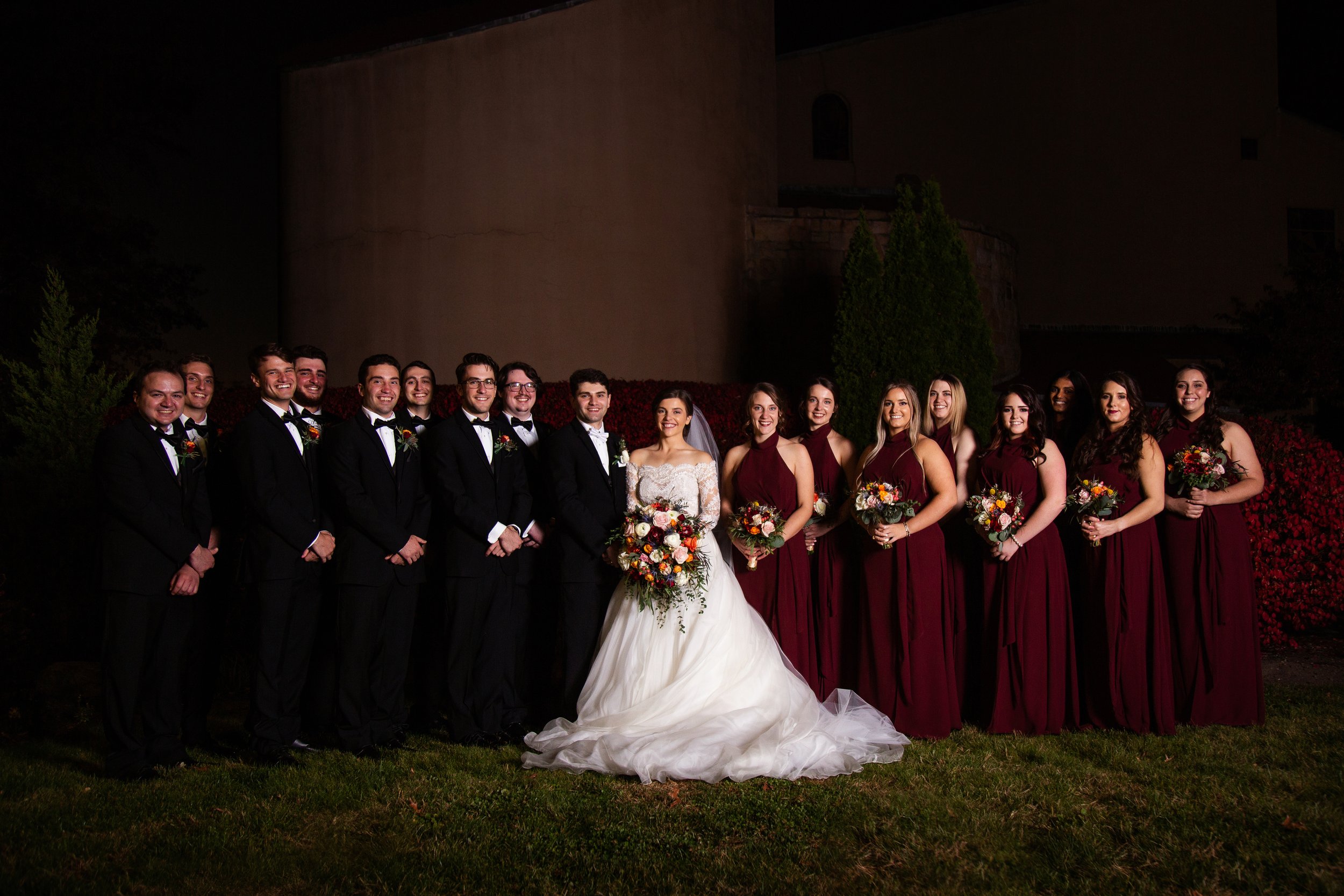 Wedding party at night