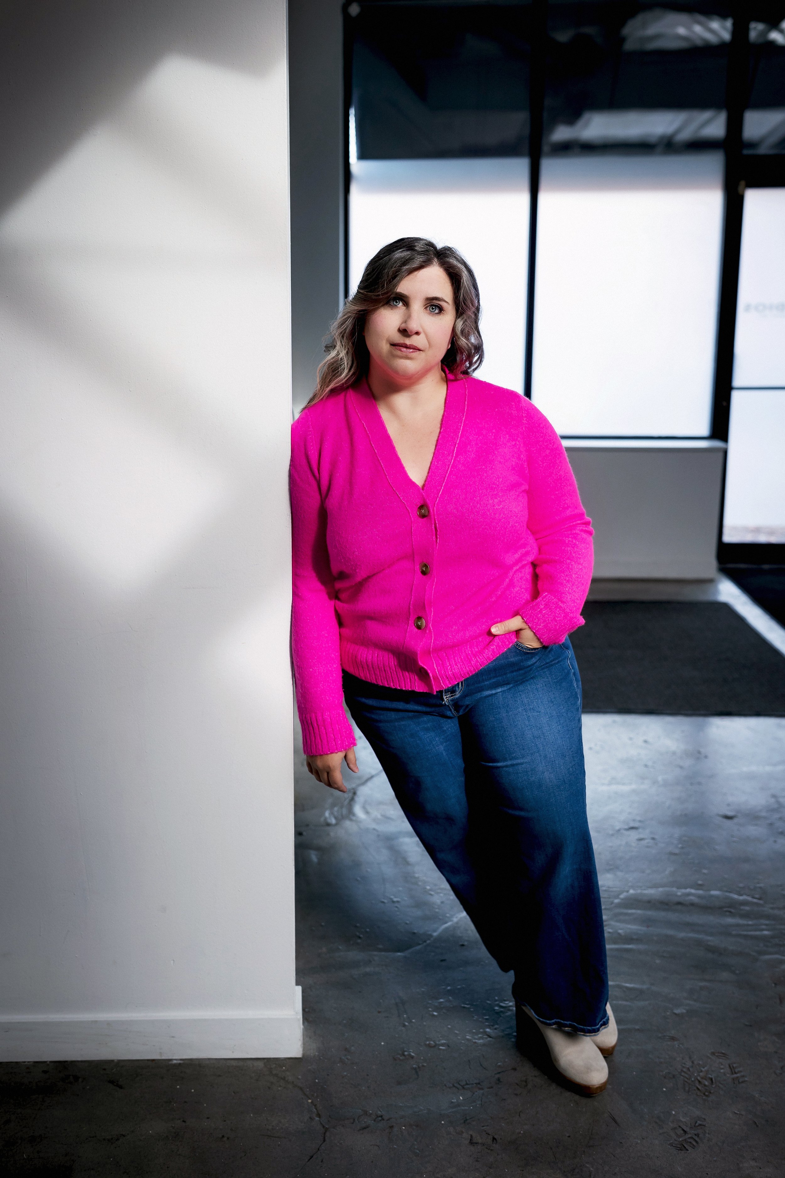 pink sweater opya studios pittsburgh