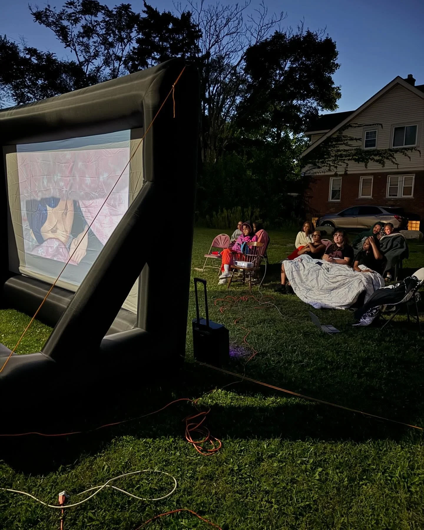 🎬✨ What an amazing night with our Youth Advisory Council! Wednesday night, we gathered under the stars for a special movie night and the premiere of our very own PSA! 🌟

Our youth enjoyed watching *Coraline* on an inflatable big screen, sharing lau