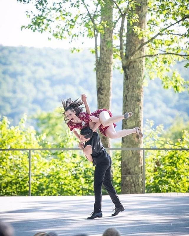 We&rsquo;re flying to Germany today with the @vanavercaravan! We love this shot by @cduggandancephotos from our performance with the Caravan at @jacobspillow last week. We look forward to sharing the company&rsquo;s Pete Seeger tribute at @rudolstadt