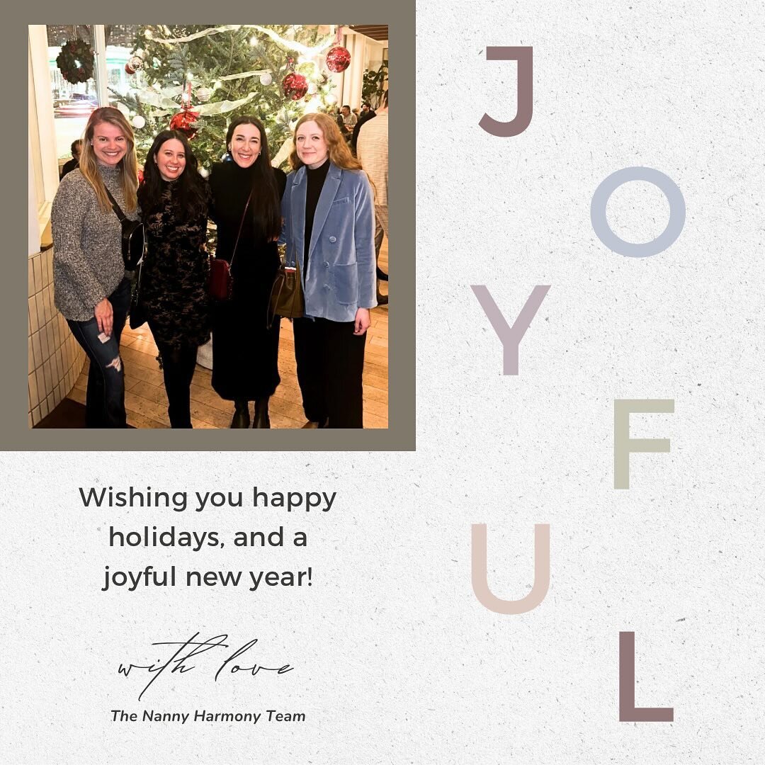 Hoping the rest of your holiday season is filled with joy + warmth!

Looking back on this year, we are filled with so much gratitude! Working with such incredible nannies &amp; families is something we&rsquo;re deeply passionate about, and it&rsquo;s