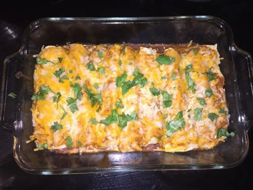 Lazy Chicken Enchiladas