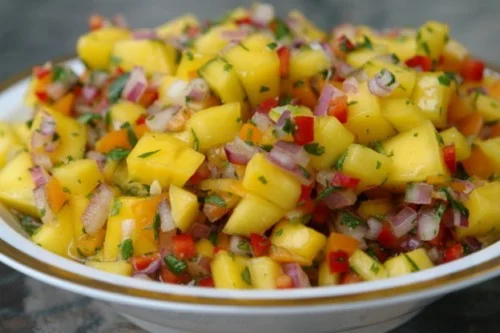 Fish Tacos with Homemade Mango Salsa