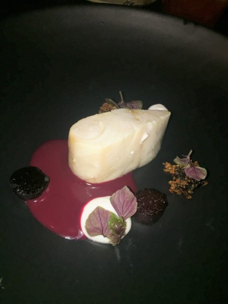 Haddock with beet root