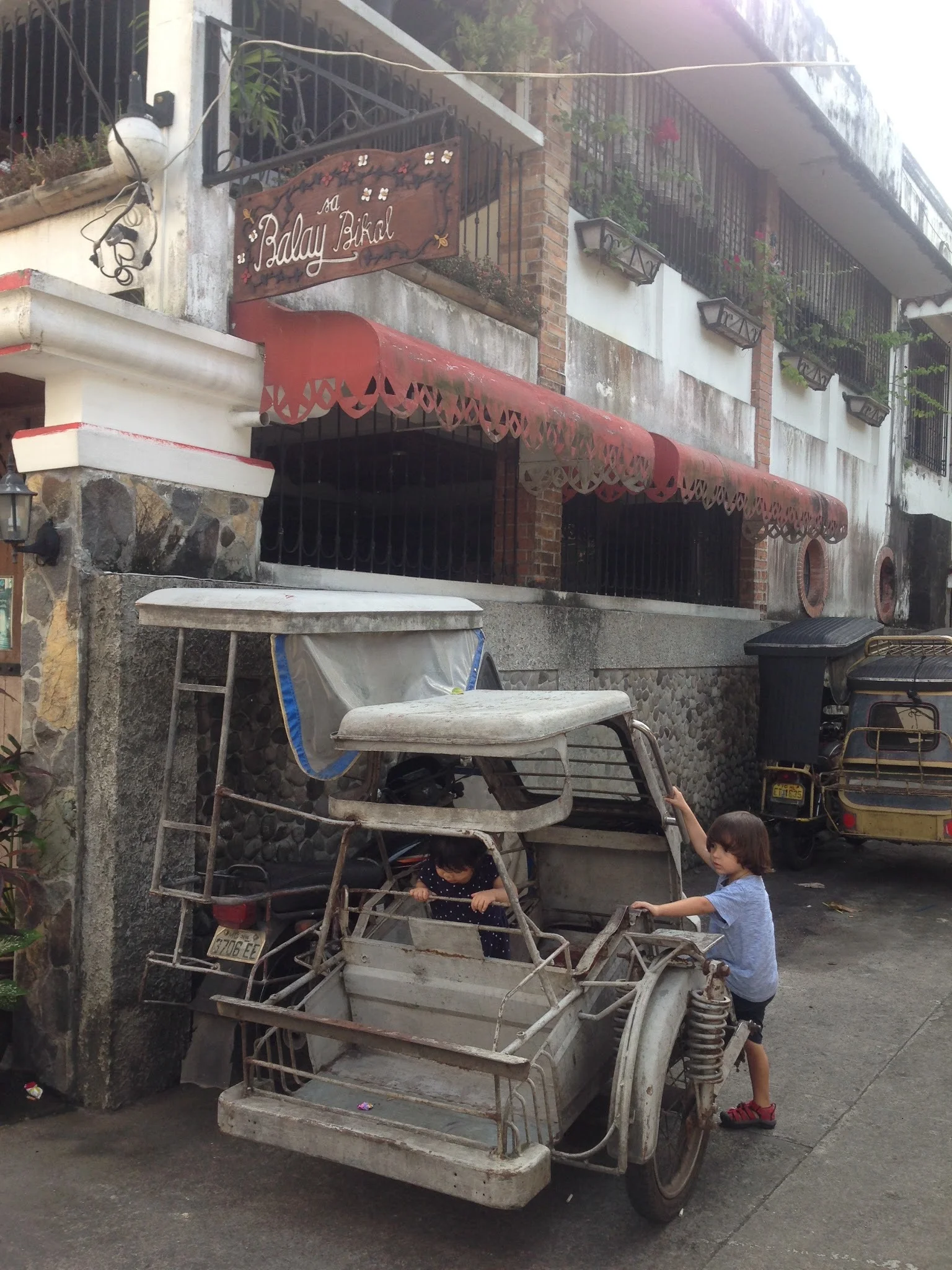 Inside and outside of Balay de Bicol