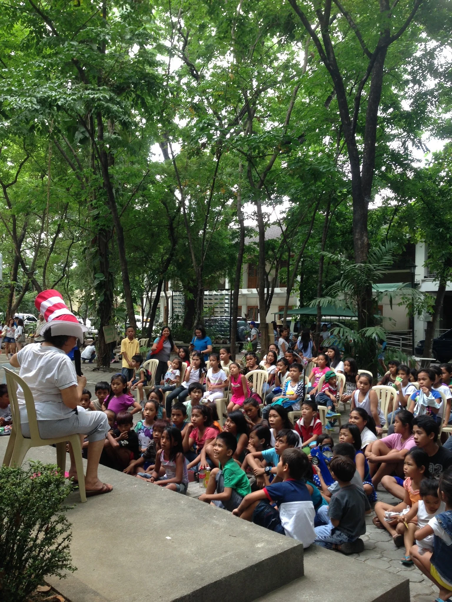 A storytelling event during the Earth day celebration