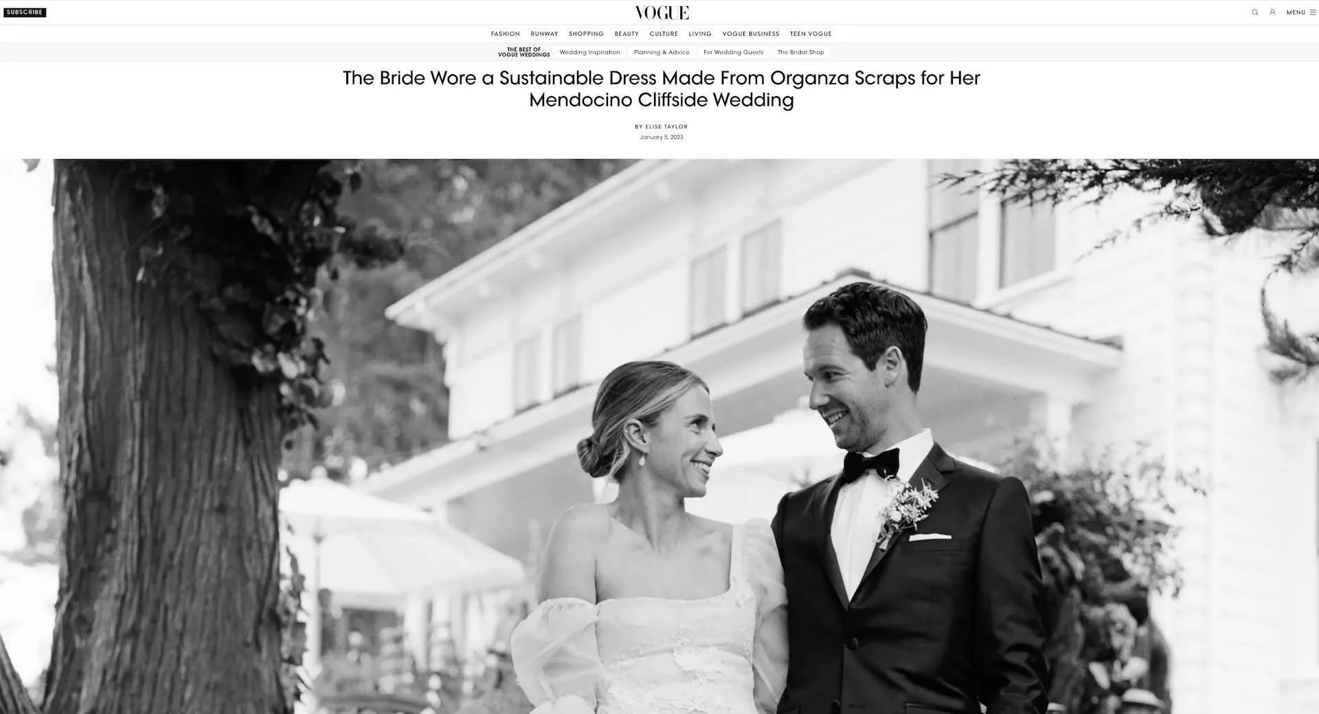 January 5, 2023 Feature in Vogue Magazine