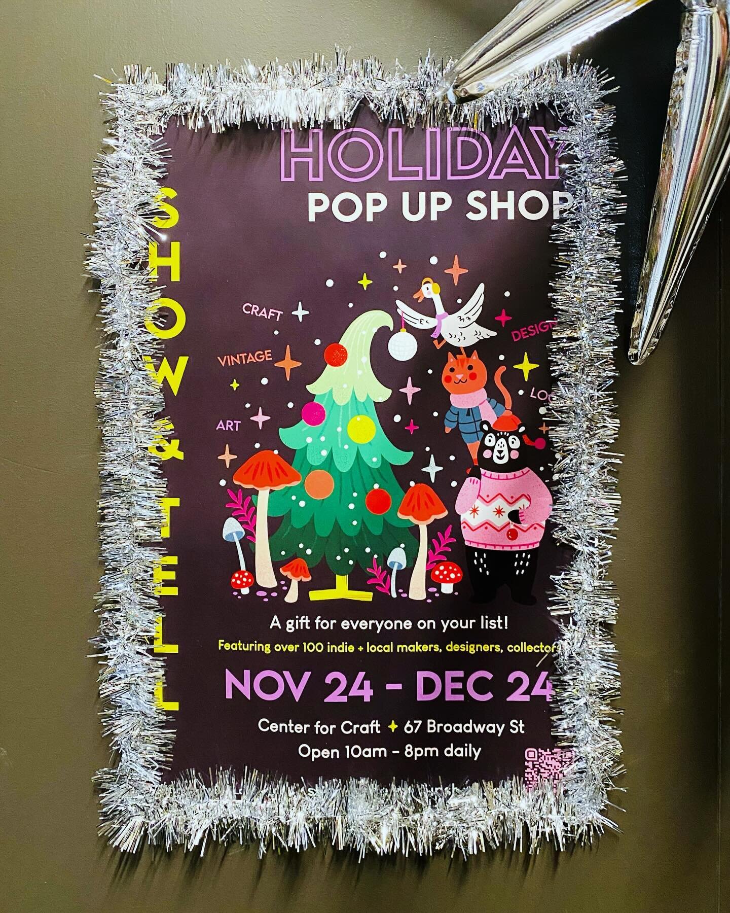 Only 𝟑 more days to shop the 𝐇𝐨𝐥𝐢𝐝𝐚𝐲 𝐏𝐨𝐩 𝐔𝐩 𝐒𝐡𝐨𝐩!

🪩 Shop local + indie to find a gift for everyone on your list!

🪩 WHEN: Open everyday until Dec 24 | 10am-8pm

🪩 WHERE: Center for Craft
Downstairs inside the Ideation Lab
67 Broa