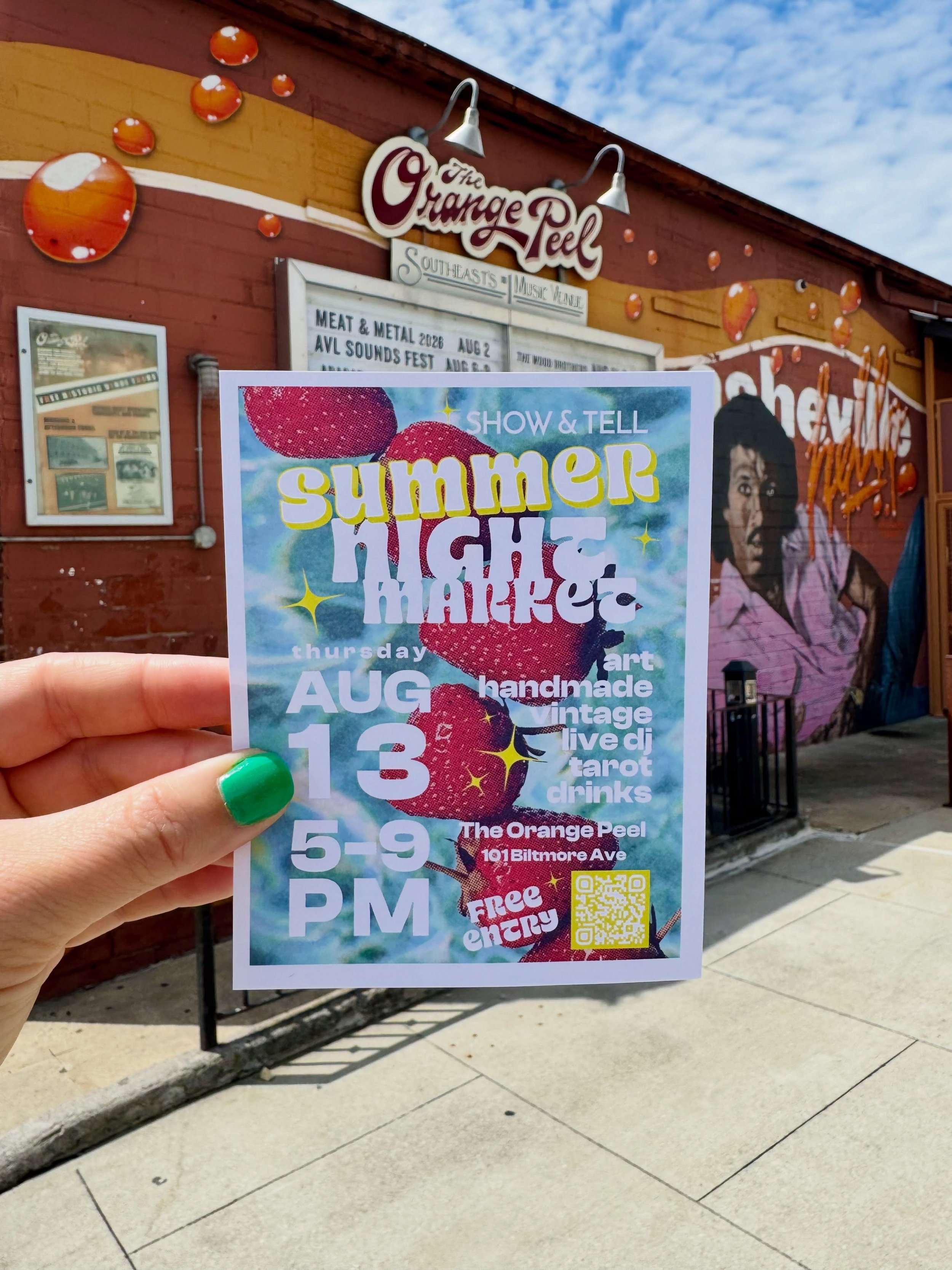 TOMORROW 👀 Have some summer fun Thursday night shopping vintage finds, local art, handmade goods, home decor, clothing, jewelry, bath &amp; body, yummy bites, backyard blooms and so much more from an incredible lineup of small businesses.

✨ 𝙎𝙪𝙢?