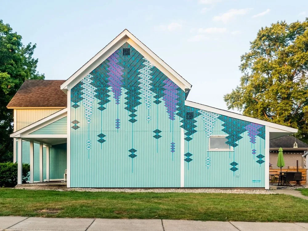 Abstract mural by Sandra Fettingis at Wabash Walls 2019 Lafayette Indiana.jpg