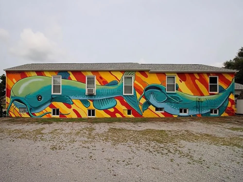 Catfish mural by Fasm at Wabash Walls 2018 Lafayette Indiana.jpg