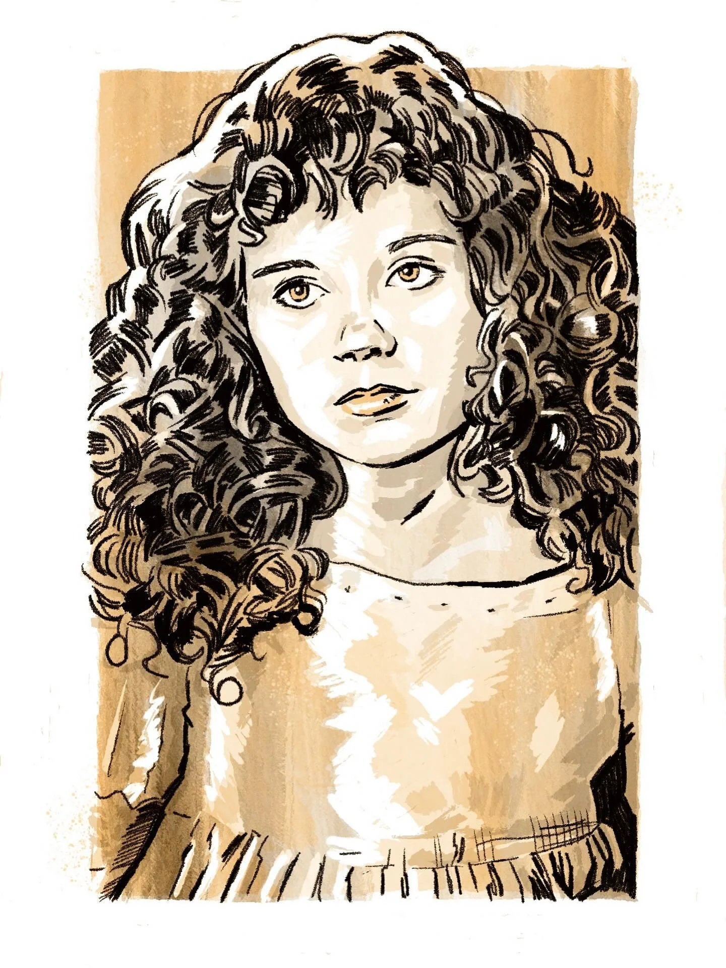 12 / Interview with the Vampire 
.
.
.
#womeninhorror #inktober #inktober2025 #interviewwiththevampire #kirstendunst #annerice